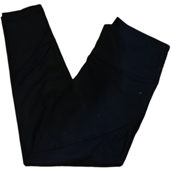 AERIE black leggings mid rise stretch pull on preppy classic size medium - Picture 1 of 9